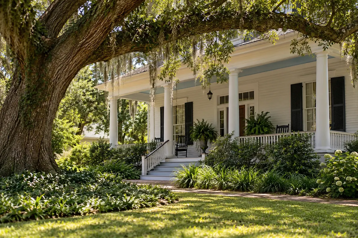 Illustration: Gadsden County landscape and homes