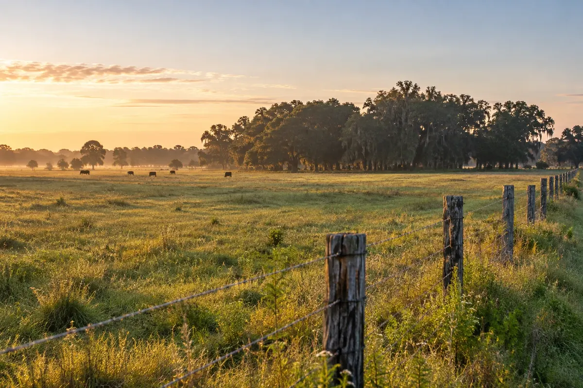 Illustration: Hardee County landscape and homes